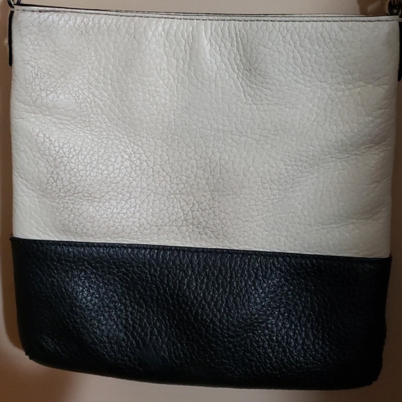 kate spade leather crossbody white black - Picture 2 of 4